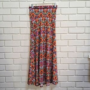 LulaRoe Multicolor Vibrant Paisley Soft & Stretchy Maxi Skirt. Size XS NWOT